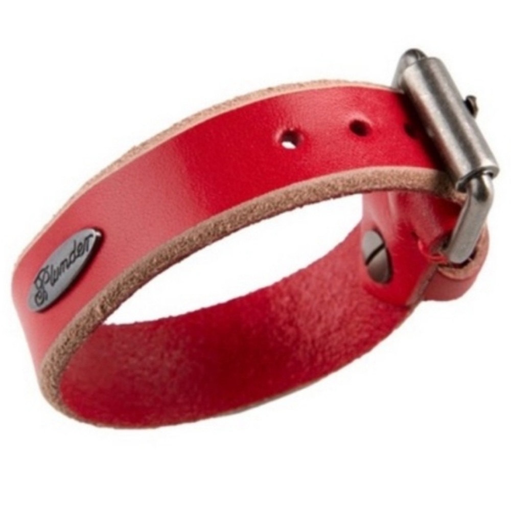 NEW Red Leather Women's Buckle Bracelet - Picture 6 of 6